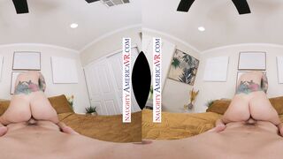 Sarah Jessie takes her next door long penis inside her booty