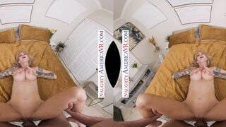 Sarah Jessie takes her next door long penis inside her booty