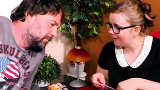 Curvy fiance with glasses role-having fun