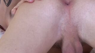 Tattooed soldier Seth tight ass fingering and solo wanking