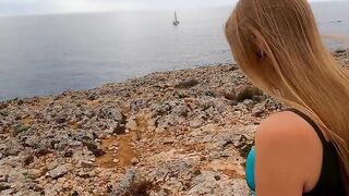 Butt sex public with a babe young vacationer