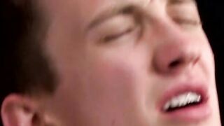 Emo tattoed twinks swap blowjobs before bareback pounding