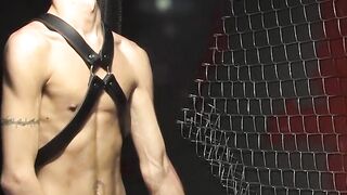 BDSM twink dildo drilled and bareback pounded after torment