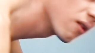 Slender twink fucks his latino boyfriend with his hard cock