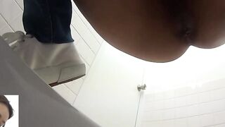 Japanese are gotten on tape while peeing in open latrine