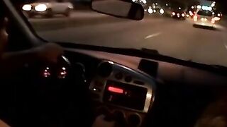 Horny Billy gets on the passenger seat and jerks his dick