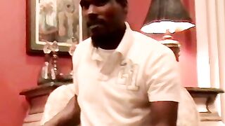 Black dude got his dick sucked dry by a white boy