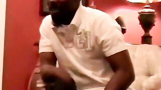 Black dude got his dick sucked dry by a white boy