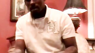 Black dude got his dick sucked dry by a white boy