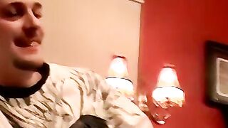 Black dude got his dick sucked dry by a white boy