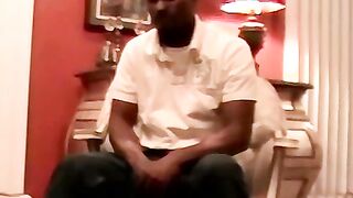 Black dude got his dick sucked dry by a white boy