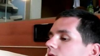 Young amateur homo sucked by fat cum craving mature