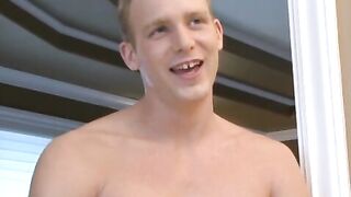 Athletic jock James Jamesson ball licked and cock sucked