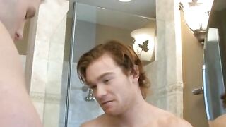 Athletic jock James Jamesson ball licked and cock sucked