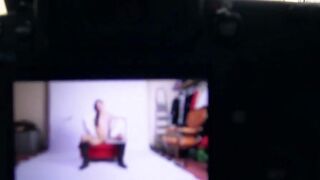 Camgirl into nylons Petra Ebony having three hole sex