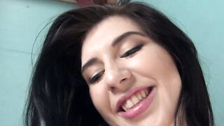 Fishnet outfit bimbos Sheril Blossom with natural boobies
