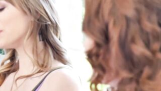 Kinky girls Angel Youngs and Samantha Reigns have a plan to swap each others stepbrot