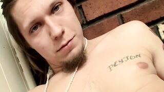 HungThugs.com - Skinny twinkie Max Ward masturbates his giant fuck stick