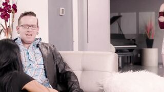 BeautifulAndMature.com - Mature vixen entices a youthful couple into a heated threewa