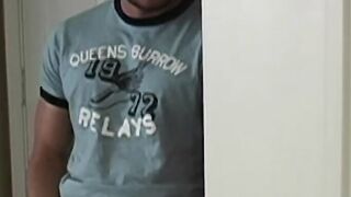 Curly and cute dude Mike solo jerks before I swallowed his dick whole