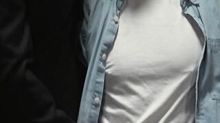 Adorable Milo Miles moaned loudly in welcoming the long thick cock of suited Reese Ri