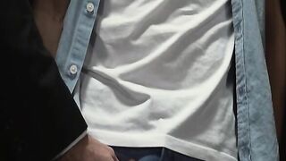 Adorable Milo Miles moaned loudly in welcoming the long thick cock of suited Reese Ri