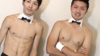 Handsome Japanese gay dick sucked and rimmed in sixtynine