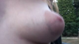 Red Haired into fishnet tights Candy Red having point of view sex