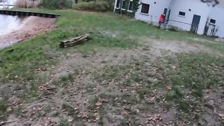 Outdoors quickie at a real German sex seen
