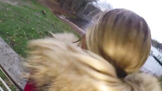 Outdoors quickie at a real German sex seen