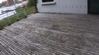 Outdoors quickie at a real German sex seen