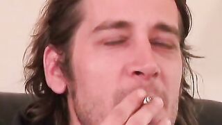 Skinny athletic amateur is jerking off his cock on camera