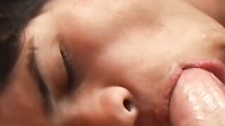 Cock hungry latino twink eats a fat dong and rides it wildly