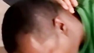 Straight deviant has cock blown by mature homosexuals