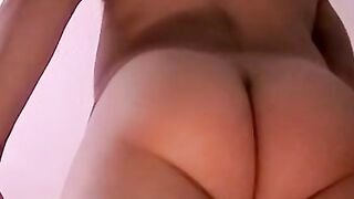 Skinny amateur jerks off his lubed up cock and cums solo