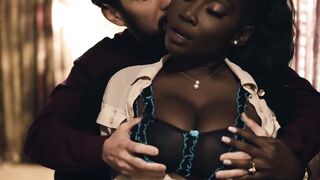 Forbidden interracial time with customer for cute Osa Lovely