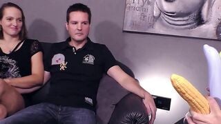 Sex therapy with big tit cougar and toys