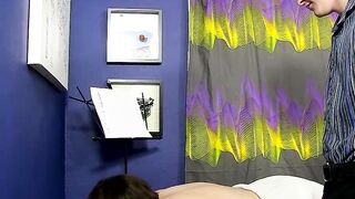 Twink Kyler Moss massaged before craving big cock pounding