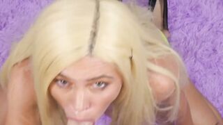 Fellatio and throat banging from cutie called Astrid Star
