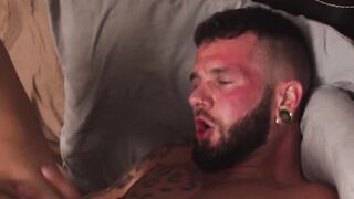 Hunk barebacks his partner after a long and sloppy blowjob