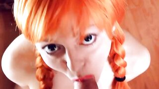 beauty egirl takes a cock inside her mouth