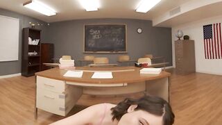 Goddess schoolgirl Liv Wild wants to learn sex-ed with a hands on approach