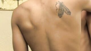 Twink bottom cums while anal riding his lovers big dick