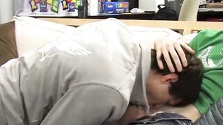 Petite twink Keith ass stretched bareback after juicy BJ