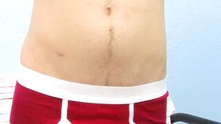 Tattooed smooth teen Austin moans during hot masturbation