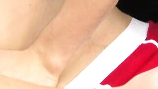 Tattooed smooth teen Austin moans during hot masturbation