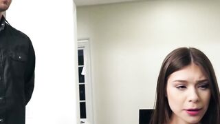 Busty Winter Jade hot ball licking blowjob before facial