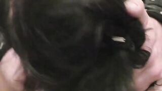 Old amateur does FFM 3 way inside the toilet
