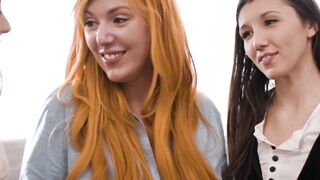 GIRLSWAY - milf Babysitter Lauren Phillips Wants Barely Legal Neighbor Lily Larimar  Maya Woulfes Pussies