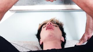 HETEROFLEXIBLE - Slutty Femboy Into High Heels Jordan Lake Gets Rough Facefucked By Manuel Skye FACIAL